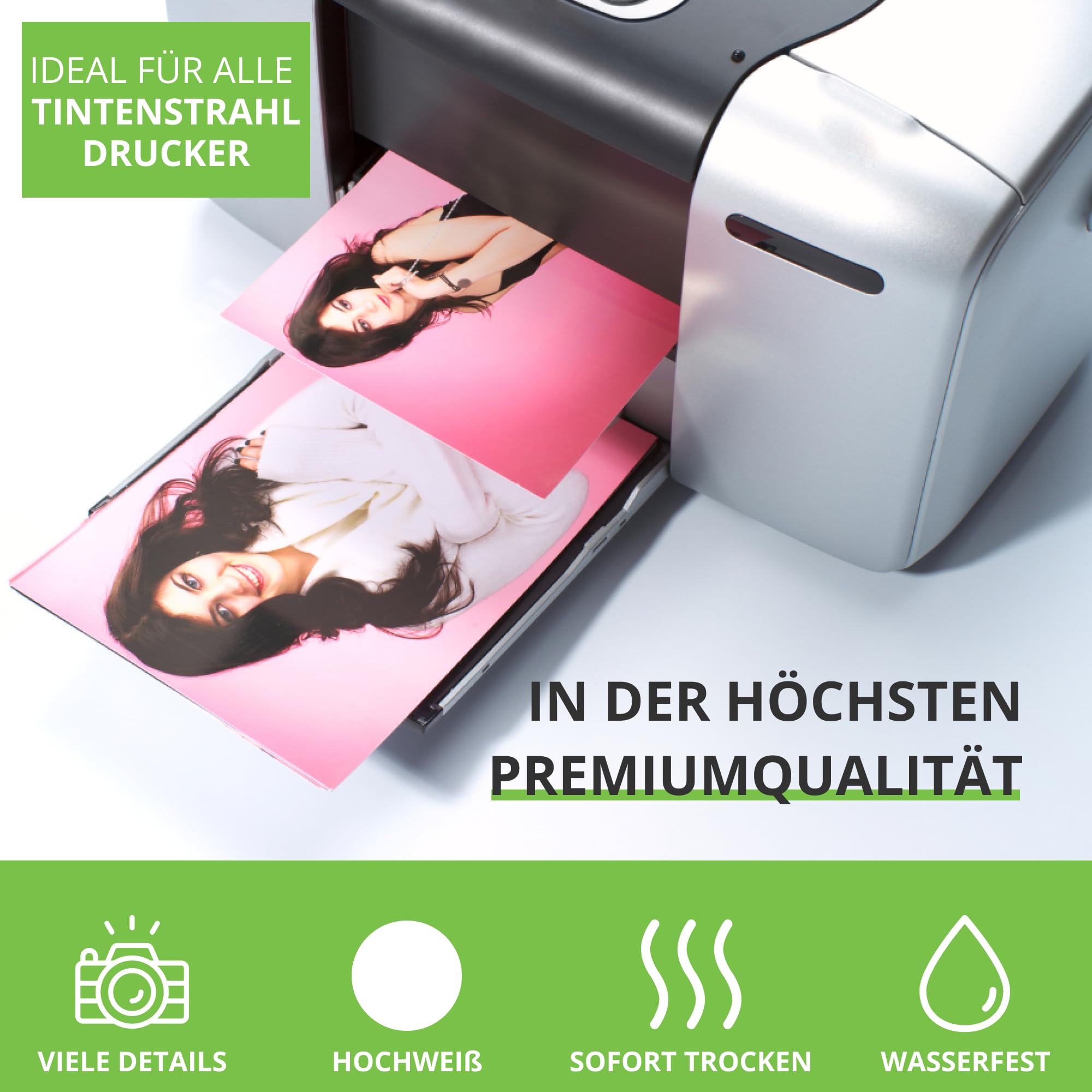 Papier fotograficzny Printpro firmy Colorway matowy 190 g/m², 50 arkuszy A4, szybkoschnący, wodoodporny, do wszystkich drukarek atramentowych