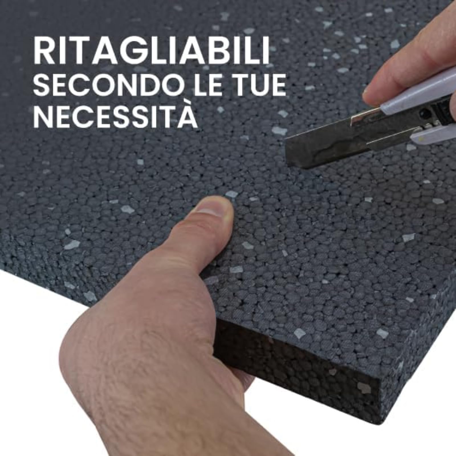 Pannelli Isolanti Polistirolo con Grafite 20 kg/mq, 100x50 cm spessore 5 cm, per Cappotto Termico, Rivestimento, Isolamento Pareti Interne ed Esterne, Tetto e Coperture (40)