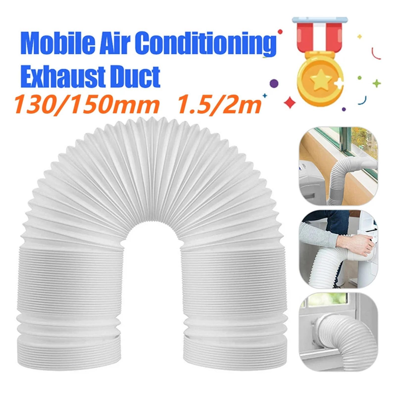 Accesorios De Tubo De Extensión De Conducto Universal, Manguera De Escape Flexible for Aire Acondicionado, Tubo De Ventilador, Aire Acondicionado(130mmx2m)