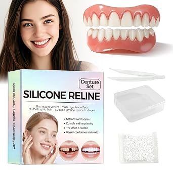 Moldable Dentures Reusable Upper & Lower Smile