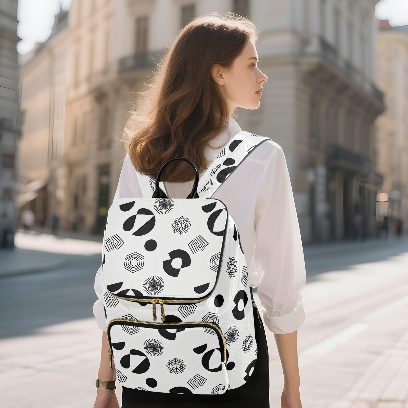 Zaino alla moda da 15 l per le donne leggero durevole versatile borsa