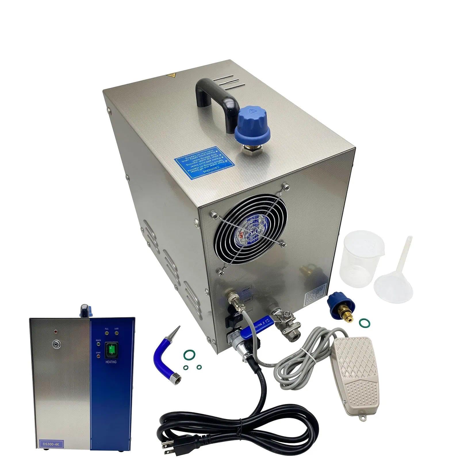 Limpiador a vapor para joyas de 3 L y 2200 W con pedal manos libres