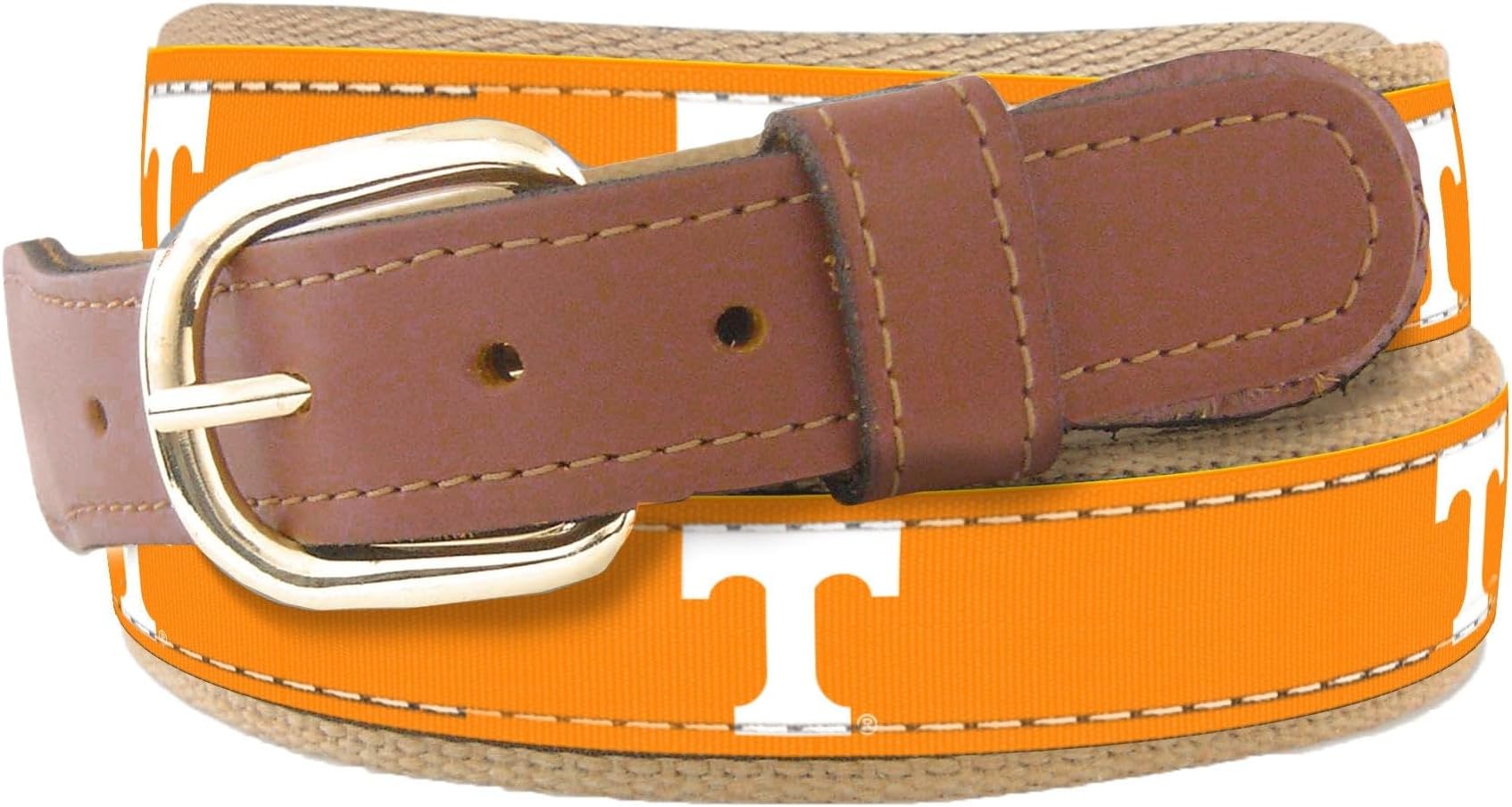 NCAA Men's Collegiate Woven Ribbon Belt, Sizes 30-46