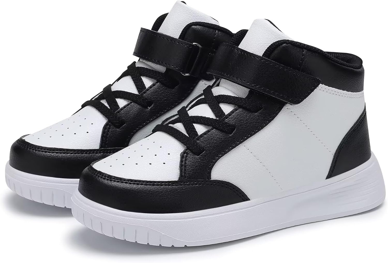 Kids Sneakers Boys Running Shoes Girls High Top Casual Lightweight Classic Adjustable Strap Sneakers