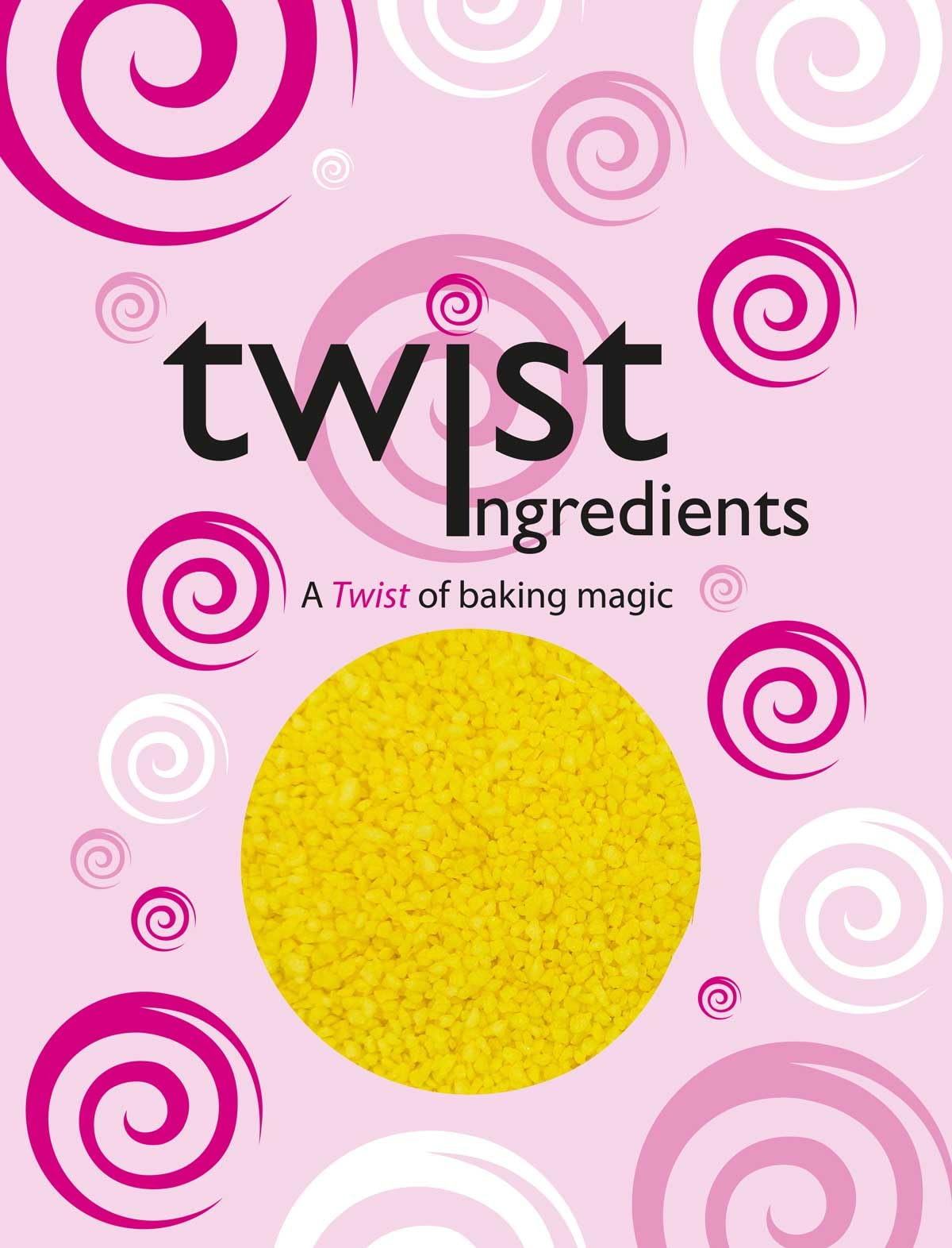 Twist Ingredients - Sugar Crunch - Lemon - Bright Yellow Vegan Cake Topper Sprinkles - 800g Edible Cupcake/Cake Decorations - For Weddings, Christenings & Spring Parties
