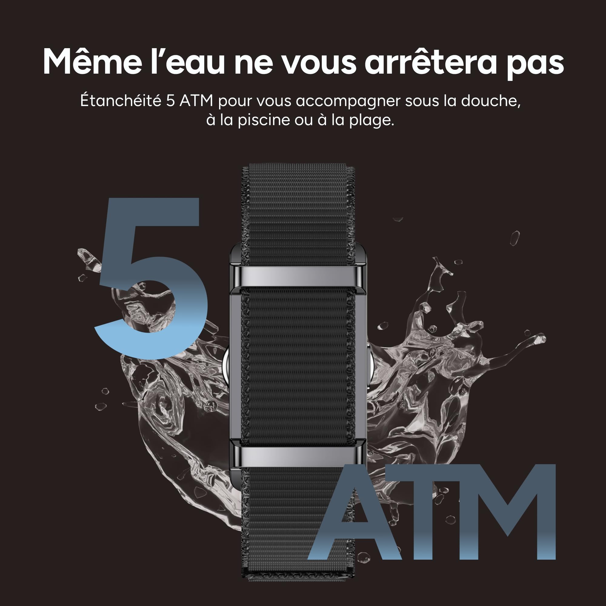 KSIX Bracelet connecté Vitalis sans écran, bracelet minimaliste avec moniteur de fréquence cardiaque, oxygène, température, sommeil et stress, étanche jusqu'à 5 ATM, autonomie de 30 jours, 2 bracelets