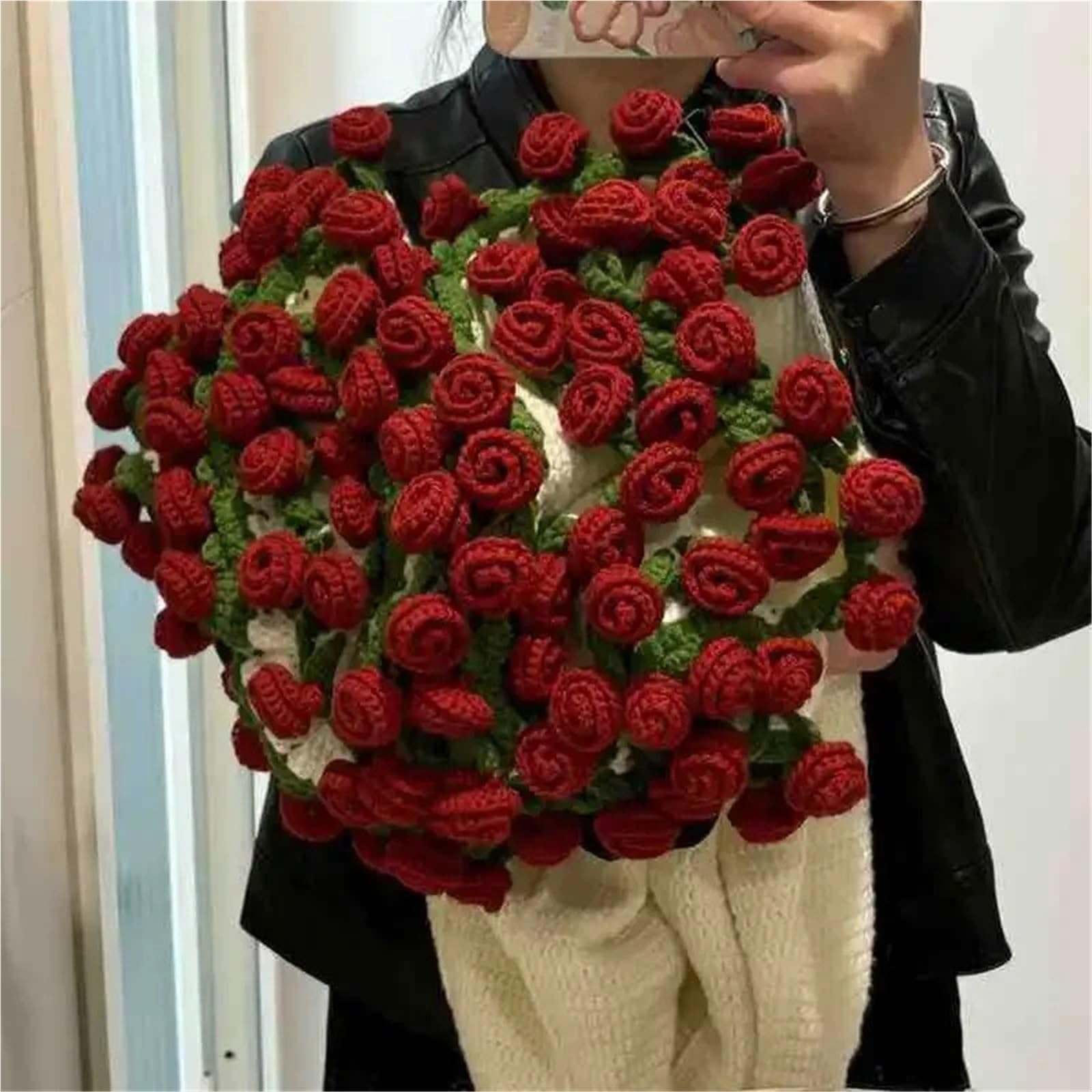 Amazon｜花束になるブランケット 110cm かぎ針編みのブーケ