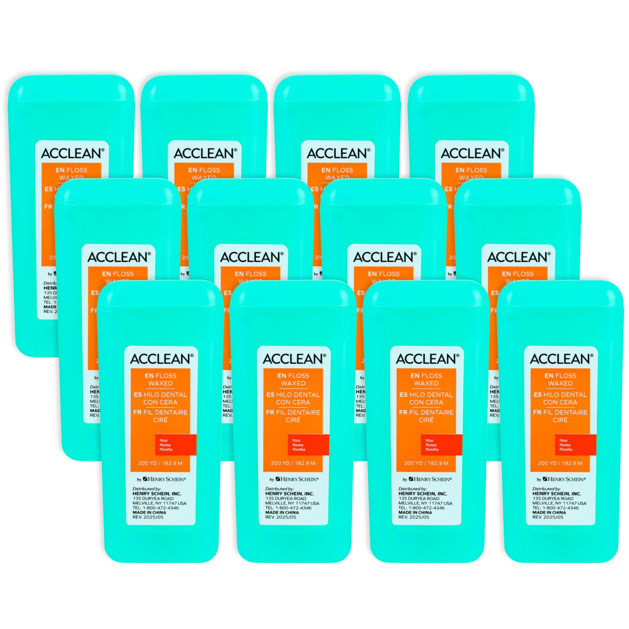 Amazon.com : Acclean Waxed Dental Floss, 200 Yds, Mint, Shred
