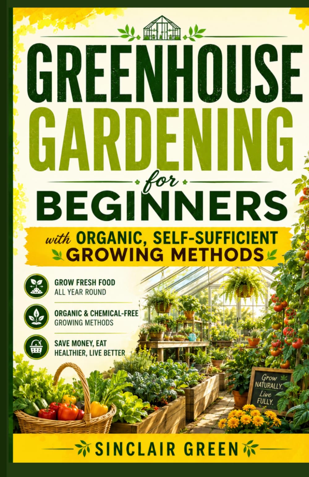 GREENHOUSE GARDENING: for Beginners with Organic, Self-Sufficient Growing Methods