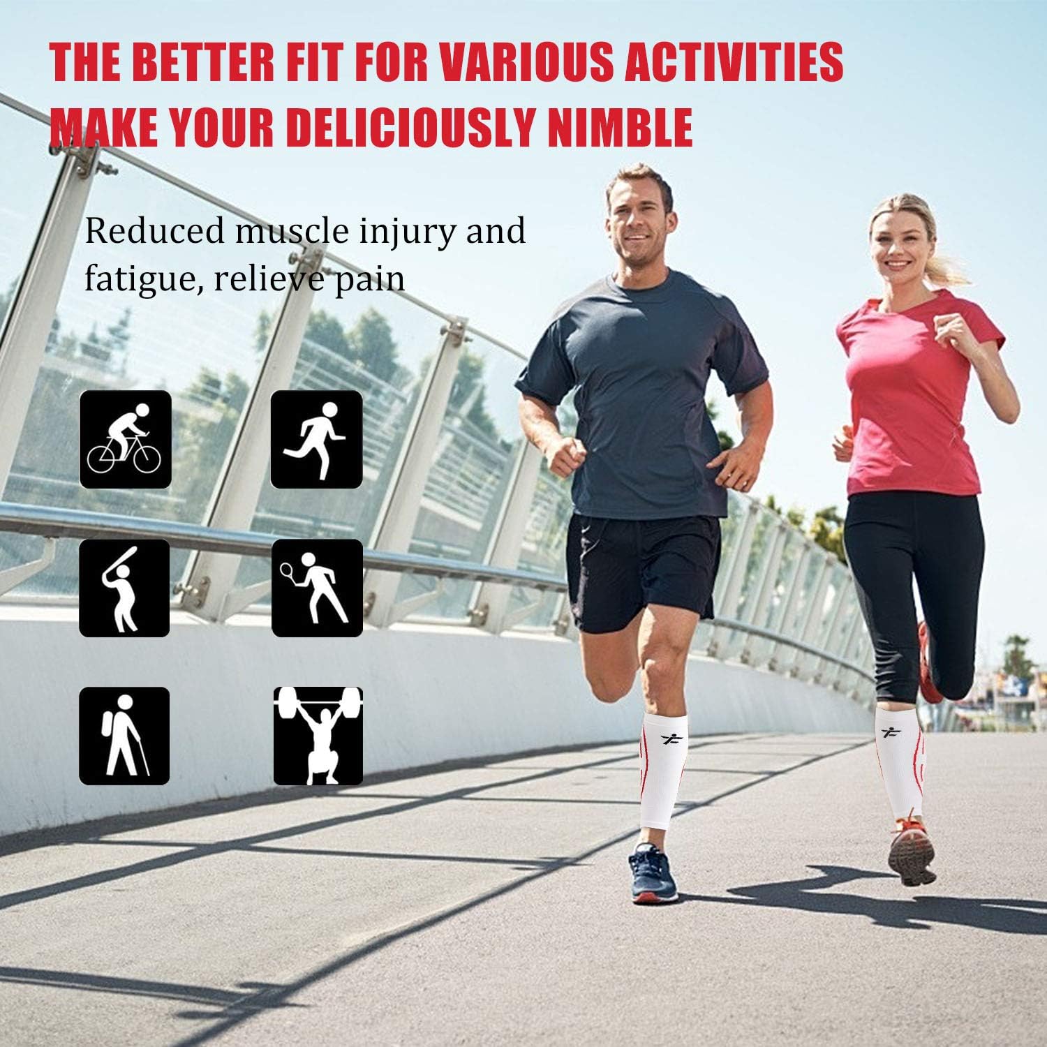 60% Off Discount Calf Compression Sleeves, 2 Pairs for Men & Women, TOFLY Premium Quality Footless Leg Compression Socks Support for Sports, Running, Cycling, Travel, Calf Pain Relief, Swelling, Shin Splint, Black XL 40% Off Discount Calf Compression Sleeves, 2 Pairs for Men & Women, TOFLY Premium Quality Footless Leg Compression Socks Support for Sports, Running, Cycling, Travel, Calf Pain Relief, Swelling, Shin Splint, Black XL