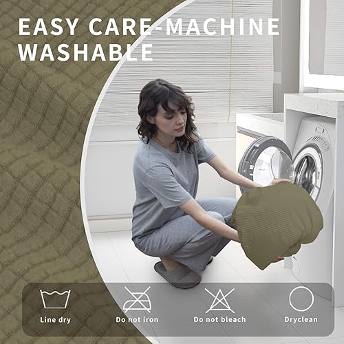 Miniatura 105 de Funda elástica para sofá reclinable de fácil colocación, Tela mezcla de poliéster Algodón, Arena