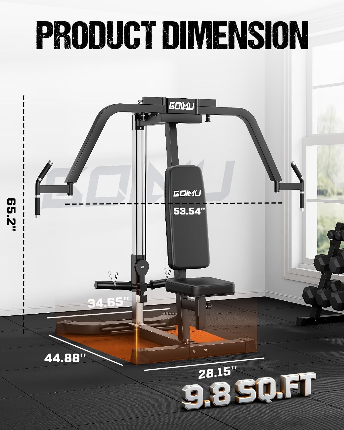 Chest Fly Machine, CF01 PEC Fly and Reverse Delt Machine, Adjustable Upper Body Workout Equipment for Pectoral and Rear Deltoid, Chest Machine with Band Pegs for Home Gym