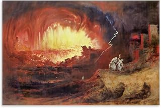 YFENGHH John Martin Painting The Destruction of Sodom And Gomorrah Art Canvas Painting Decor Wall Print Photo Home Modern Decoratives Unframe 12x18inch(30x45cm)