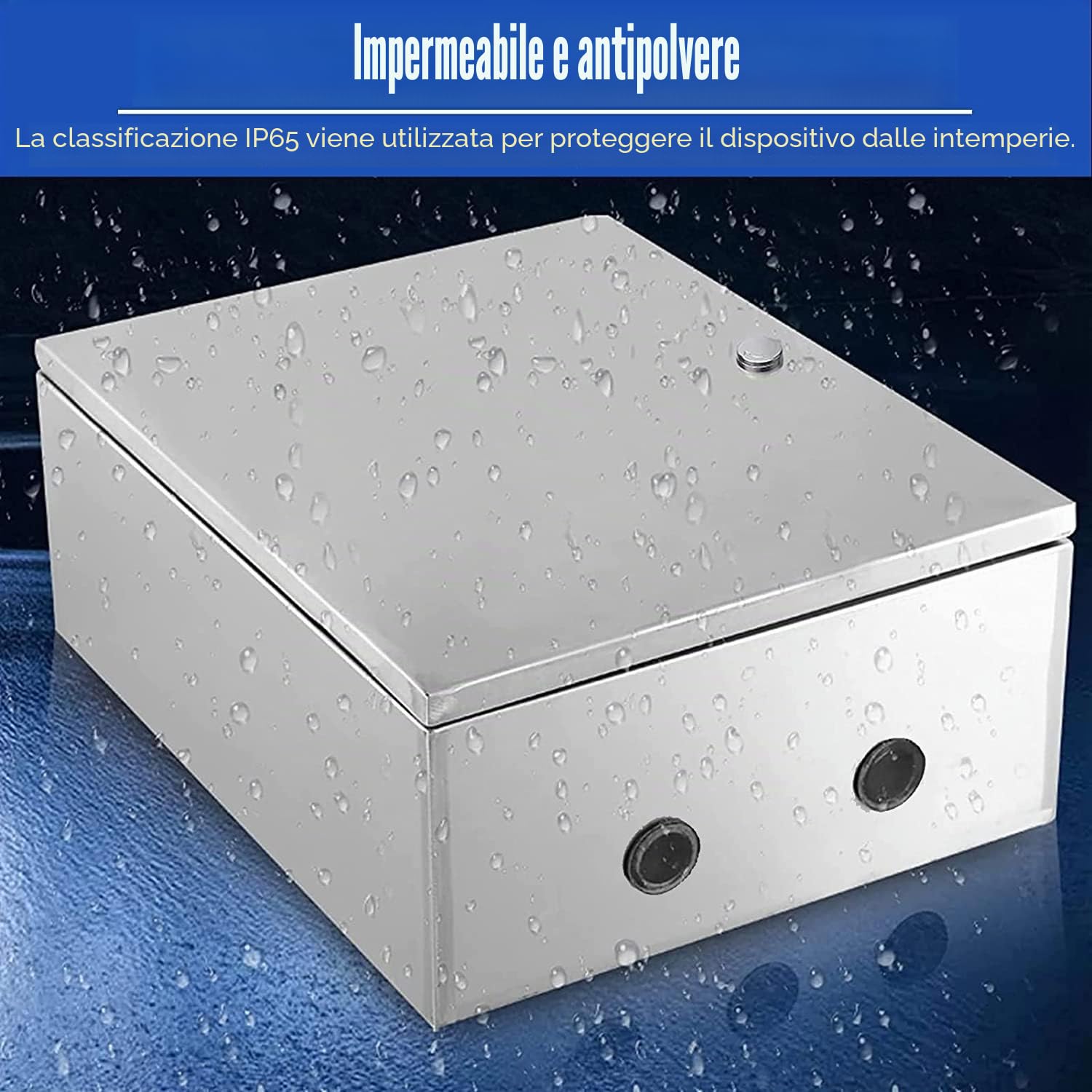 Scatola Derivazione Esterna in Acciaio Inossidabile,Coperchio Scatola Elettrica da Esterno,Scatole di Progetto Impermeabile per Elettronica con Piastra di Montaggio Isolante|25 * 20 * 12CM