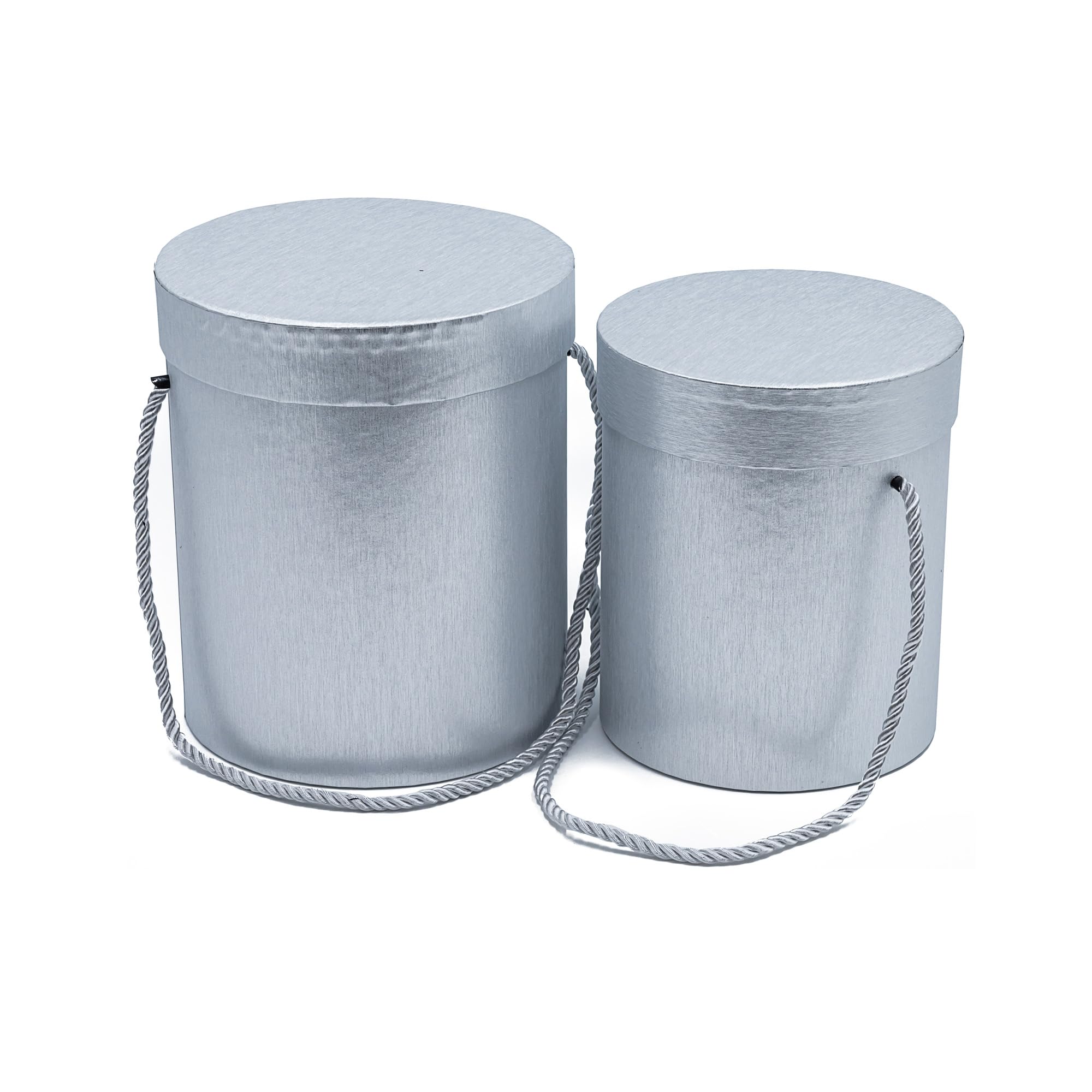 Flower Box Premium Floral Display Box For Bouquets 14x18x10Cm Silver