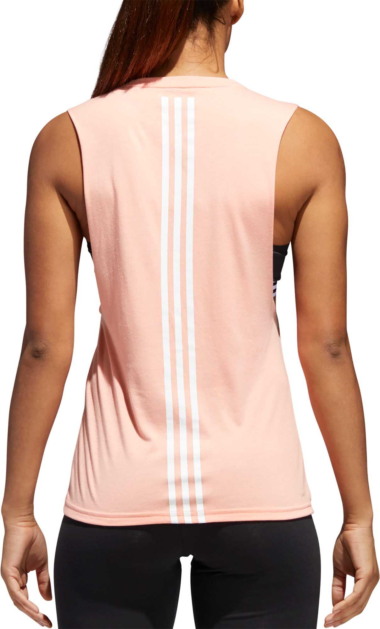 adidas Women's '3 Stripe Life' Muscle Tank Top