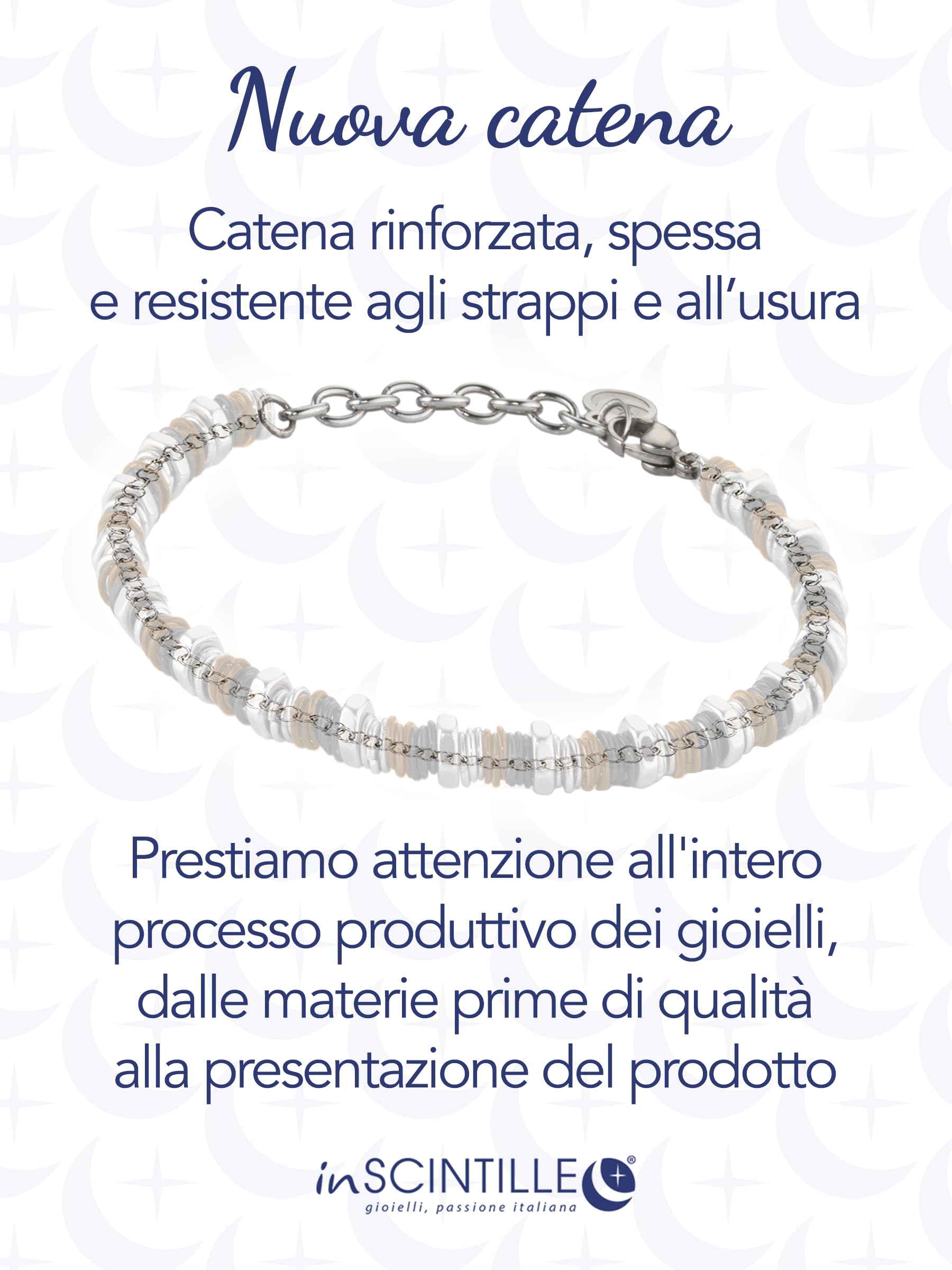 inSCINTILLE Bracciale Uomo Acciaio Rondelle e Bulloni, Regolabile 18-22 cm, Confezione Regalo Inclusa, Braccialetto Acciaio Inox, Bracciali Uomo