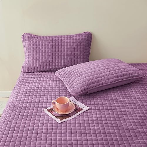 Miniatura 9 de Fundas de almohada acolchadas de franela, paquete de 2 fundas de almohada de franela suaves con cierre de sobre, sin relleno (estándar, amarillo)