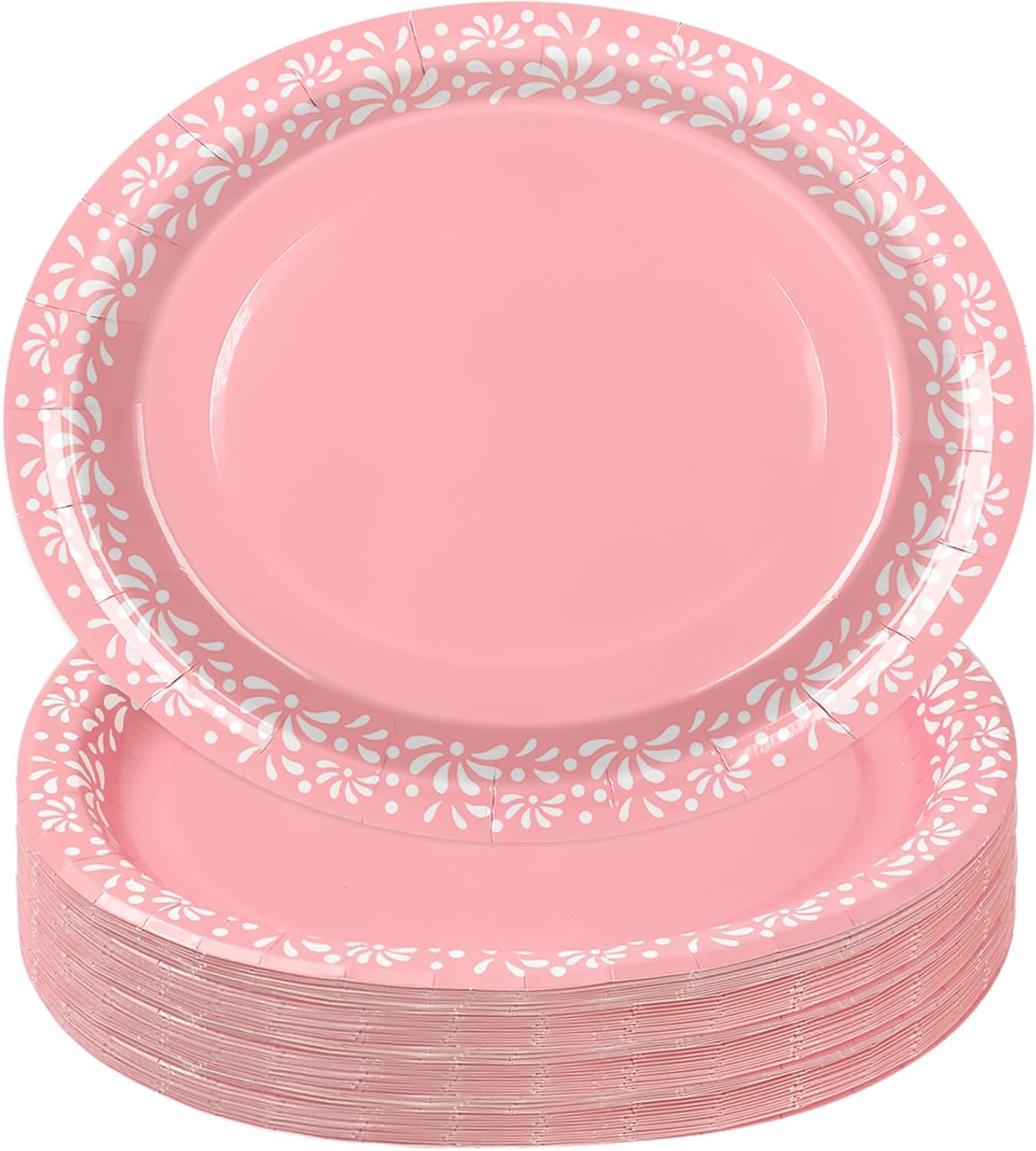 Whaline 50 Pcs Cielito Lindo Paper Plates 12 x 10 Inch Platos De Barro Mexicanos Disposable Dinner Plates Terracotta Clay Pottery Mexico Fiesta Party Supplies for Baby Shower Wedding Decor