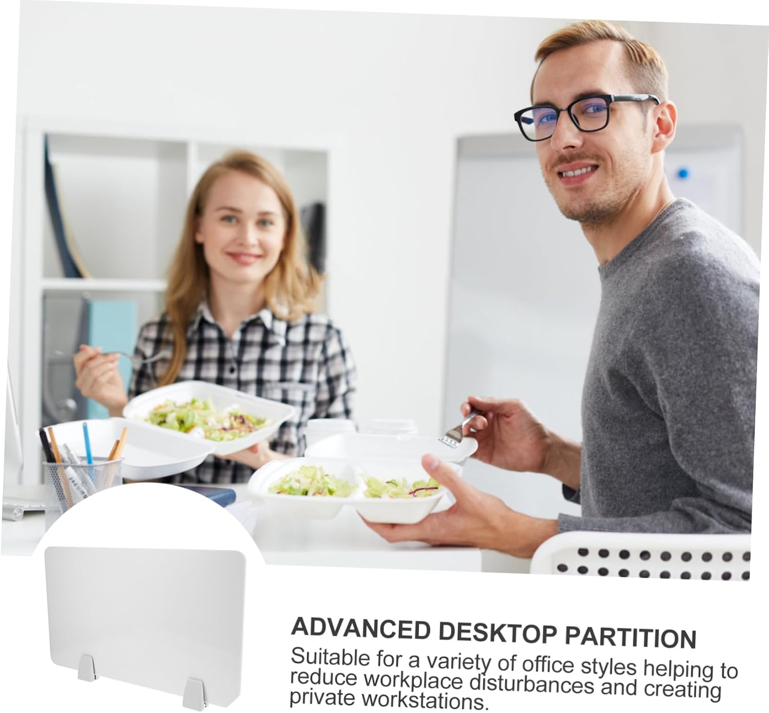 TEHAUX Office Use Acrylic Baffle Practical Test Baffle Desktop Partition Board Panel for Desk