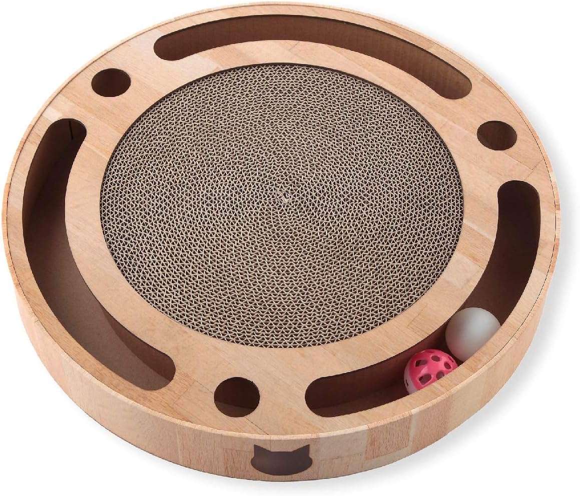 Interactive Track Ball Cat Scratcher