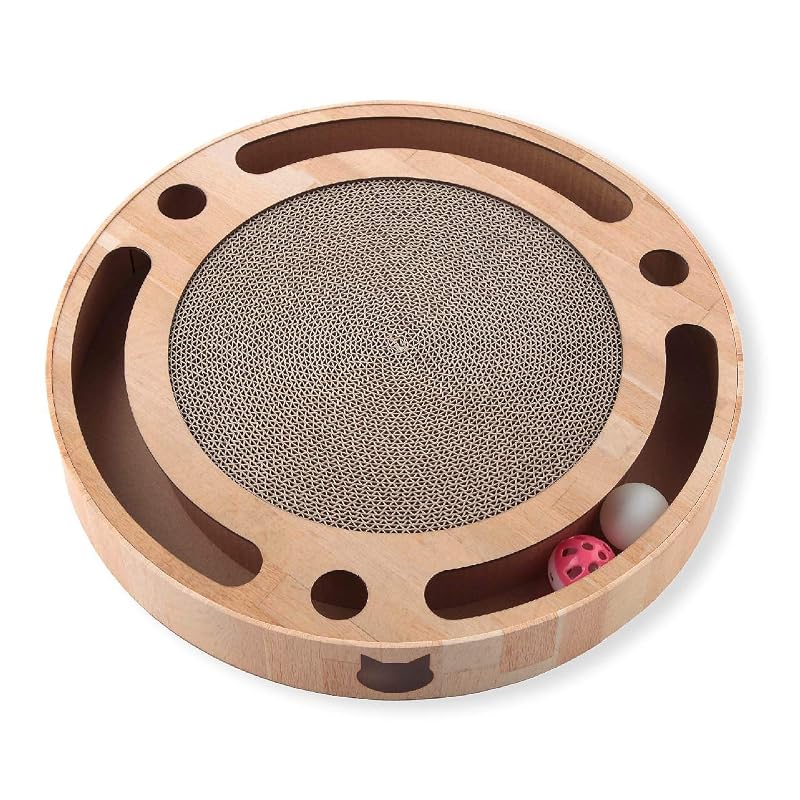 Tapete Arranhador Interativo para Gatos com Pista de Bolas 猫壱 DC-0890US – 1 unidade