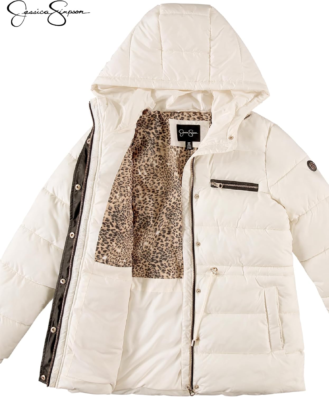 Jessica Simpson Womens Puffer Jacket - Full Zip Quilted Packable Insulated Winter Jackets for Women - Warm Womens Winter Coat