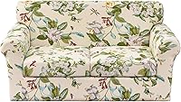 Vista 61 de KRFOONN Fundas elásticas de sofá de 4 piezas para sofás de 3 cojines, funda de sofá estampada con 3 fundas de cojín de asiento separadas, fundas