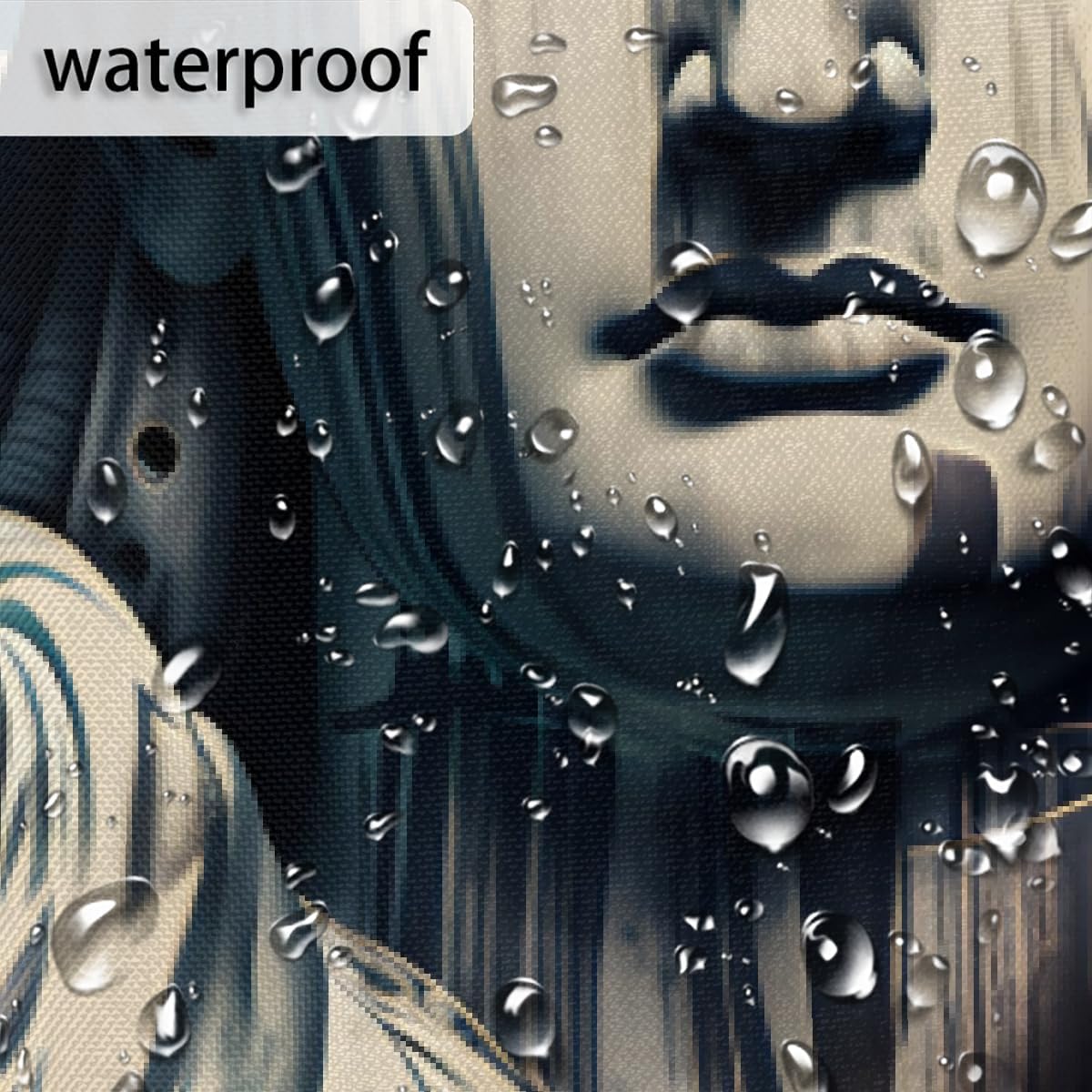 Shower Curtain with Hooks, Statue of Liberty American Flag Patriotism Waterproof Polyester Fabric Shower Curtains 60" x 72" Machine Washable for Bathroom Bathtubs Decor Home