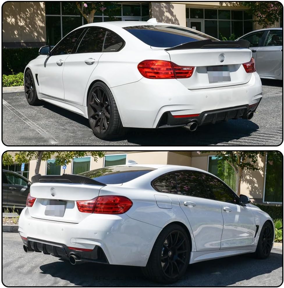 MCARCAR KIT Dry Carbon Fiber Trunk Spoiler Compatible with 2014-2020 BMW 4 Series F36 Gran Coupe 4Door Rear Boot Lid Highkick Wing Lip 420i 428i 435i 440i Factory Outlet