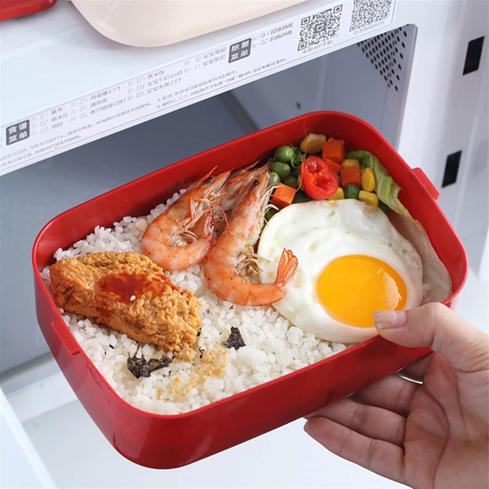 Scatole per il pranzo Contenitori per alimenti, Lunch box for adulti Lunch Box Microonde Bento Box for studenti della scuola Contenitore termico portatile for insalata e frutta con posate Lunchbox(1.5