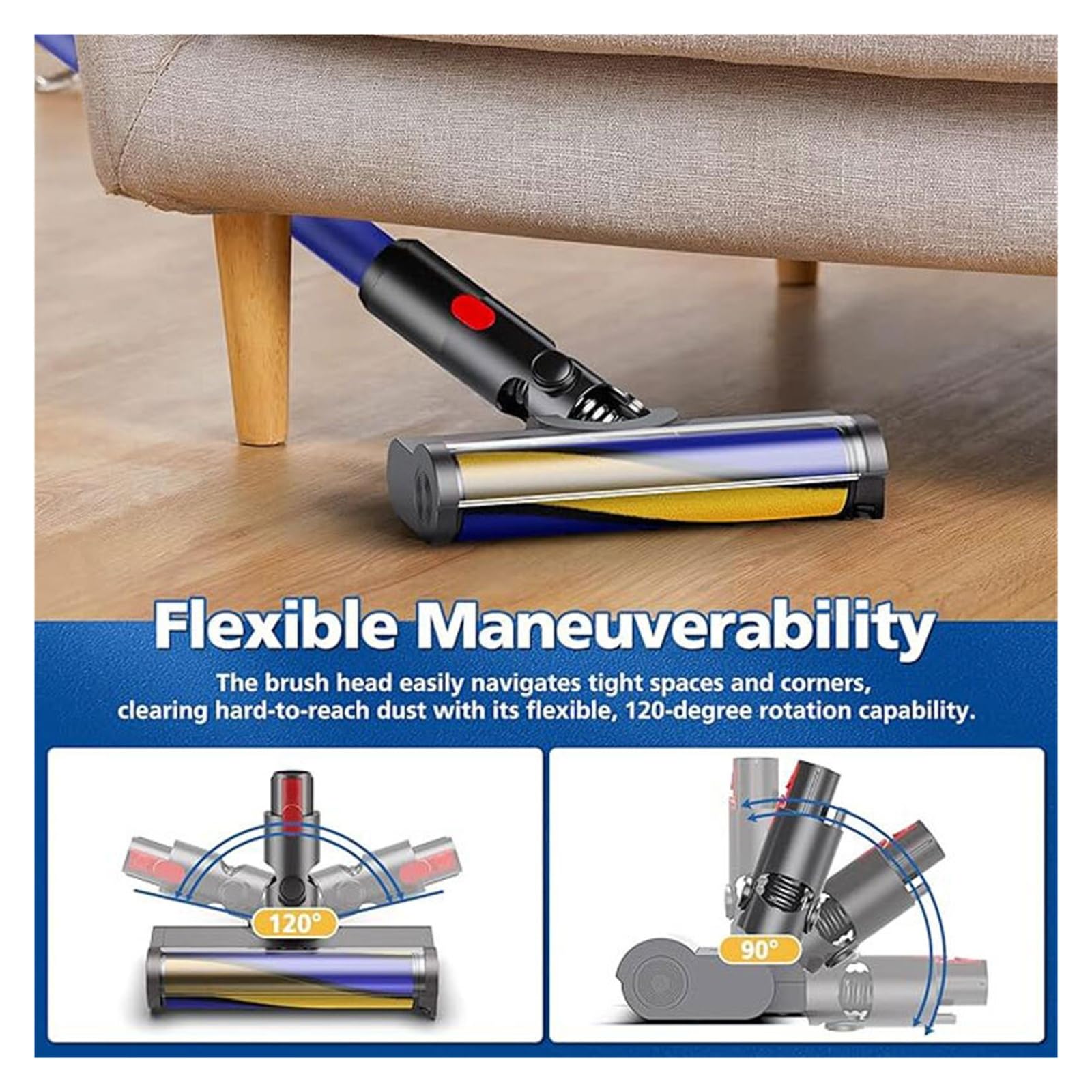 Cabezal De Cepillo Rodillo Suave, Compatible Con Dyson, Limpiadores Inalámbricos V11 V15, Accesorios Motor For Suelo Madera Dura Detección Polvo