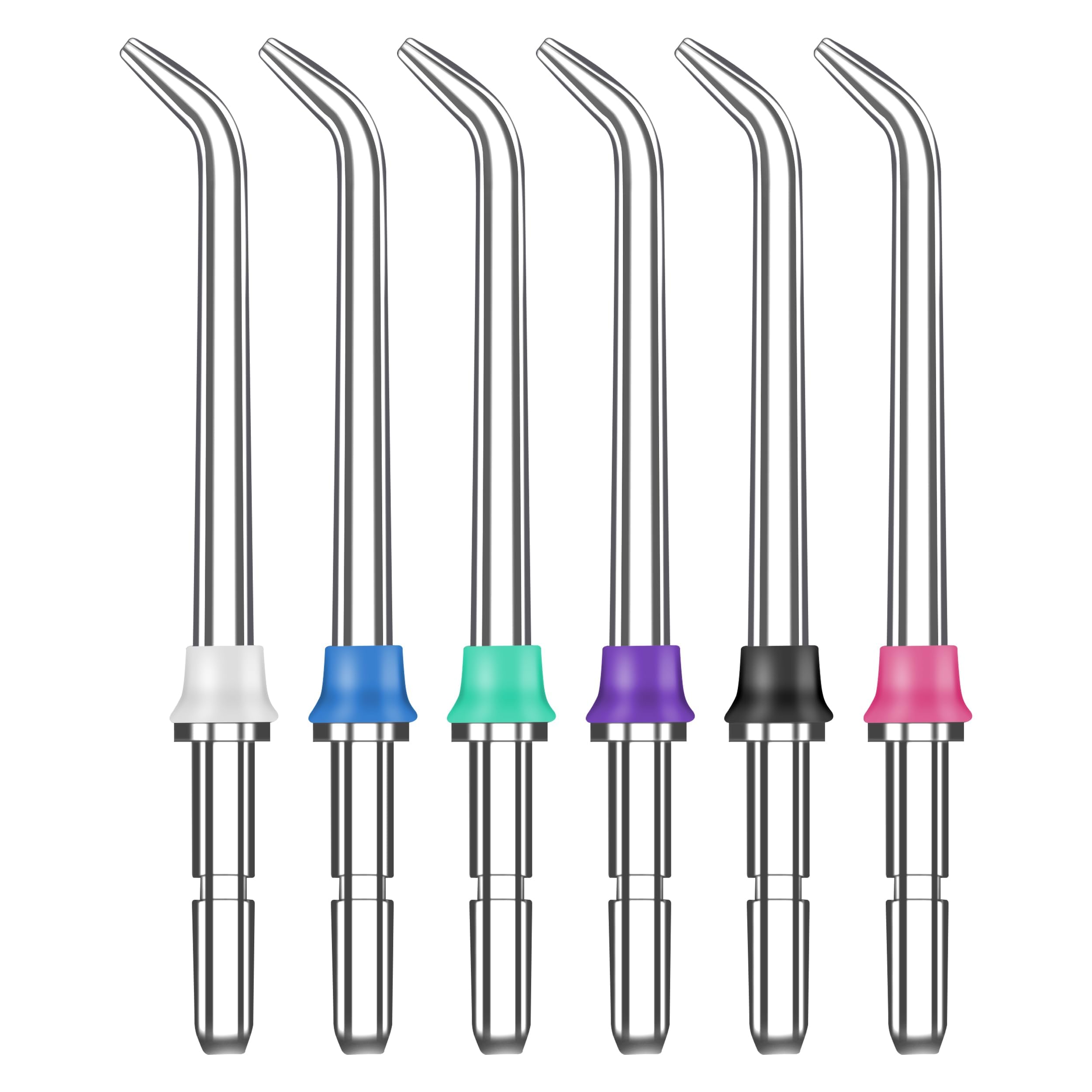 6 Pieces Dental Water Jet Nozzle for Cleaning and Orthodontics Effective Plaque Removal Improving Dental Health and Gum Compatible with Waterpik Models Gifts for Valentine's Day