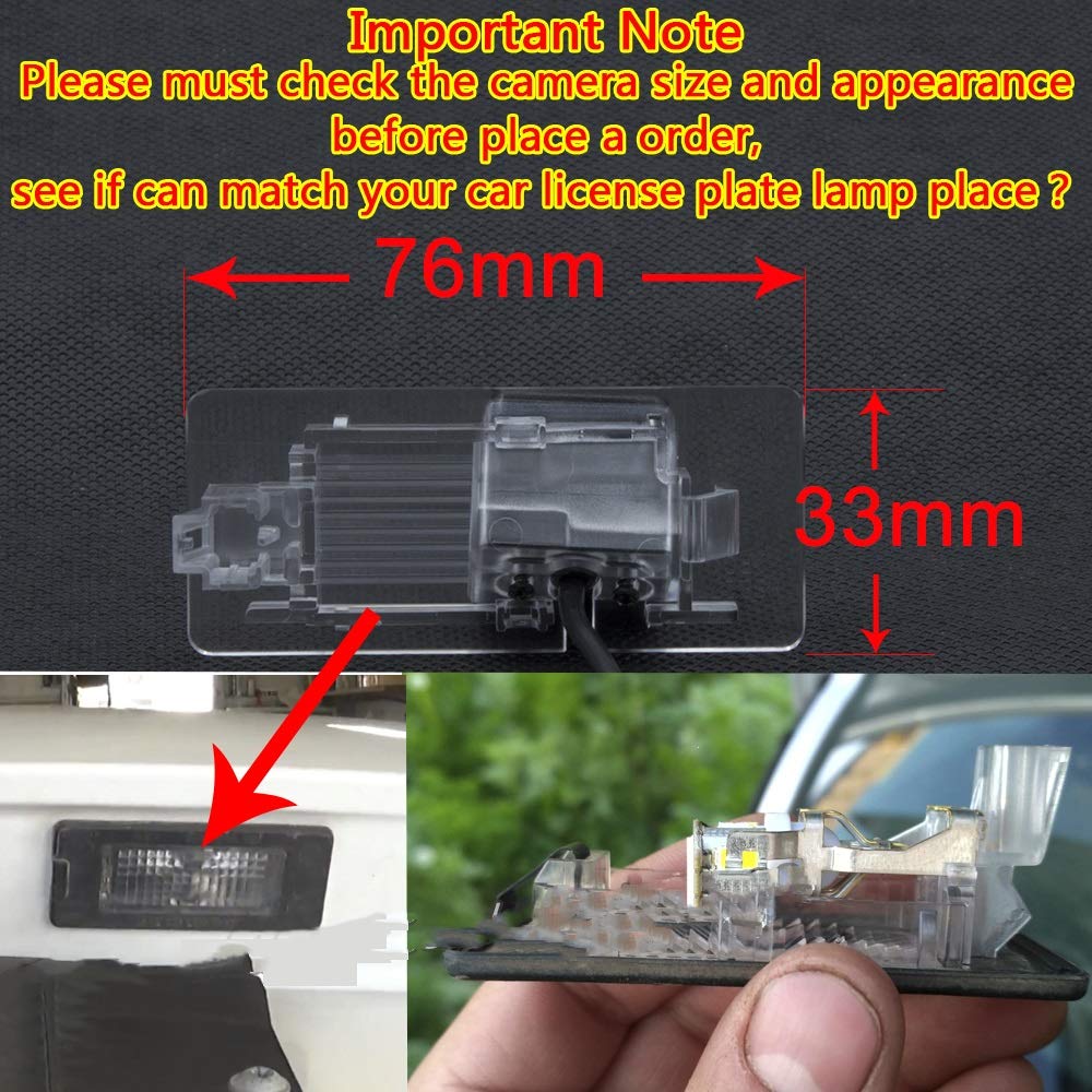 Kamera cofania w oświetleniu tablicy rejestracyjnej, kamera cofania do SKODA Citigo/Octavia 3 III A7 (5E) MK3 / VW Passat/Golf Wagon/kombi/VW Polo/VW Sharan/SEAT Alhambra MK2 Rapid 2010-2016