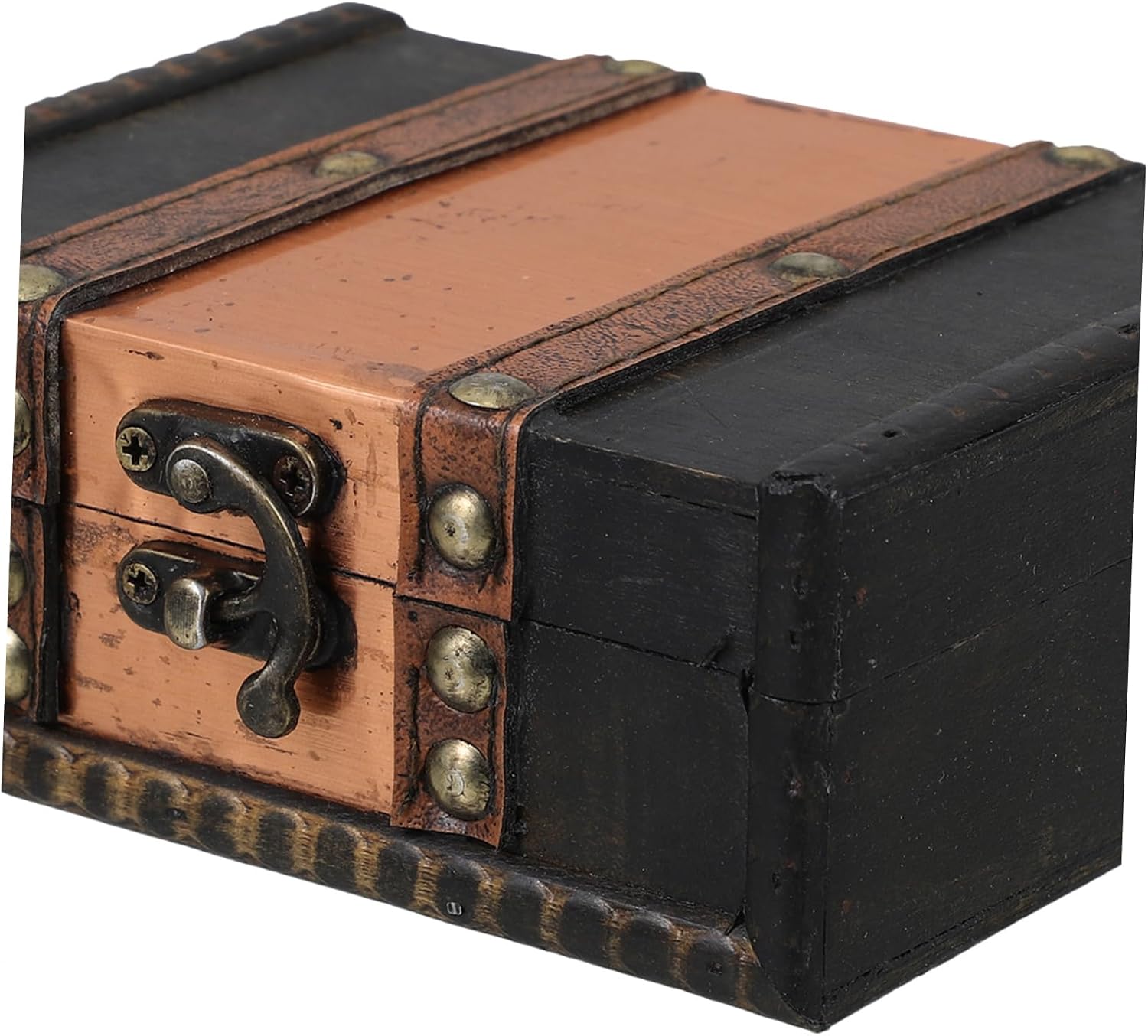 Cabilock Lockable Vintage Wooden Keepsake Box Antique Style Decorative Storage Chest for Jewelry and Small Treasures for Home Decor and Organization