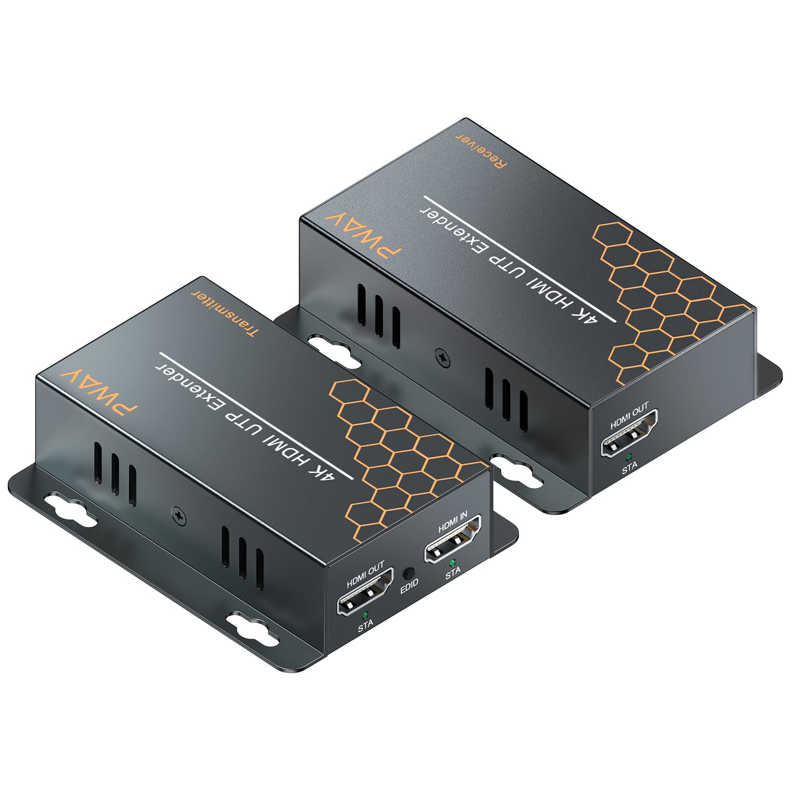 HDMI Extender 4K@30Hz 40m Over Cat5e/6/7 Ethernet Trasmettitore HDMI Ricevitore Supportocon Loop Out, IR, Plug & Play, Compatibile con PC TV Monitor Proiettore PS4 PS5 Xbox (4K@30HZ)