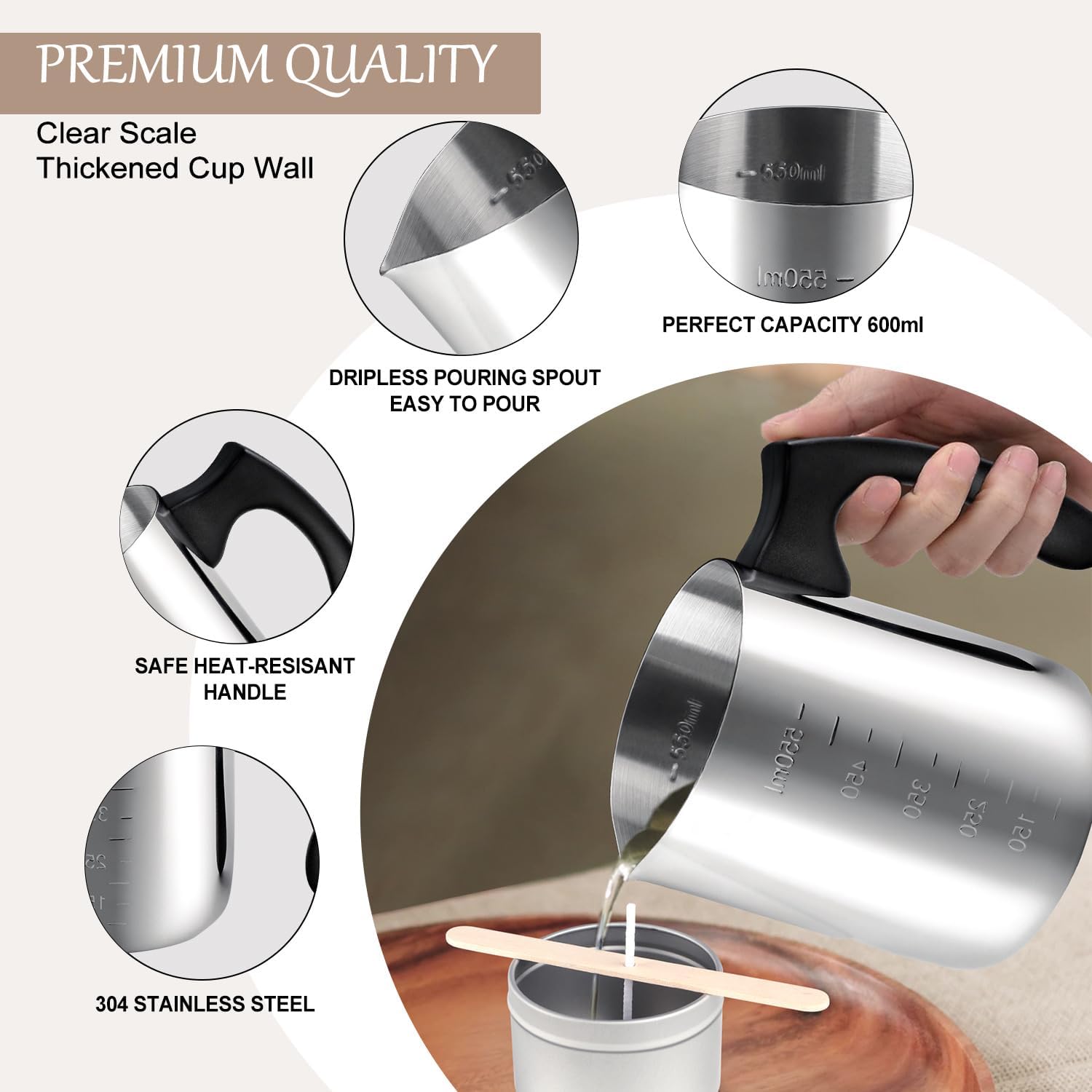 Wfmolcand Candle Making Kits for Adults,Beginner,Kids, Soy Wax, Making Supplies Include 10 LB Soy Wax Flakes, 100 Candle Wick, Centering Devices, Melting Pot