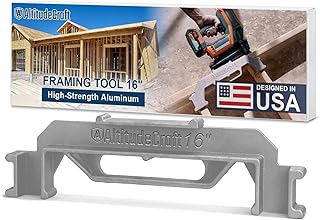 Framing Tools - 16″ Framing Stud Layout Tool, Stud Framing Jig for 16 Inch On-Center Precision Wall Stud Framing Measurement (1-Piece)