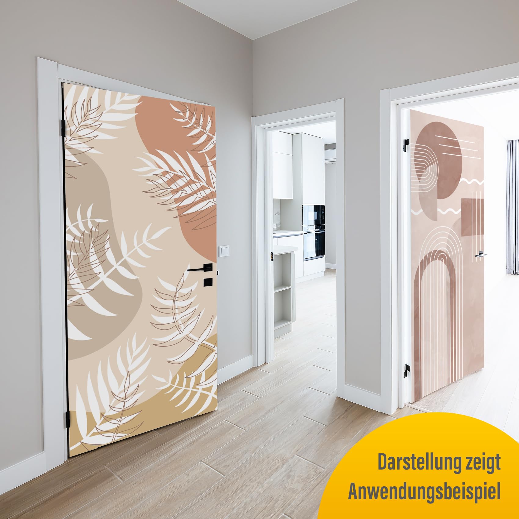 Finest Folia Türfolie 90x200 cm Türtapete Türposter Folie für Tür Wohnzimmer Kinderzimmer Küche Türaufkleber Bad Aufkleber selbstklebend TF02 (07 Pusteblume)