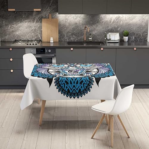 Vista 52 de Mantel Bohochic Redondo para Mesa de 4 Sillas de tela para decoración del hogar, cena, 30 x 30 pulgadas