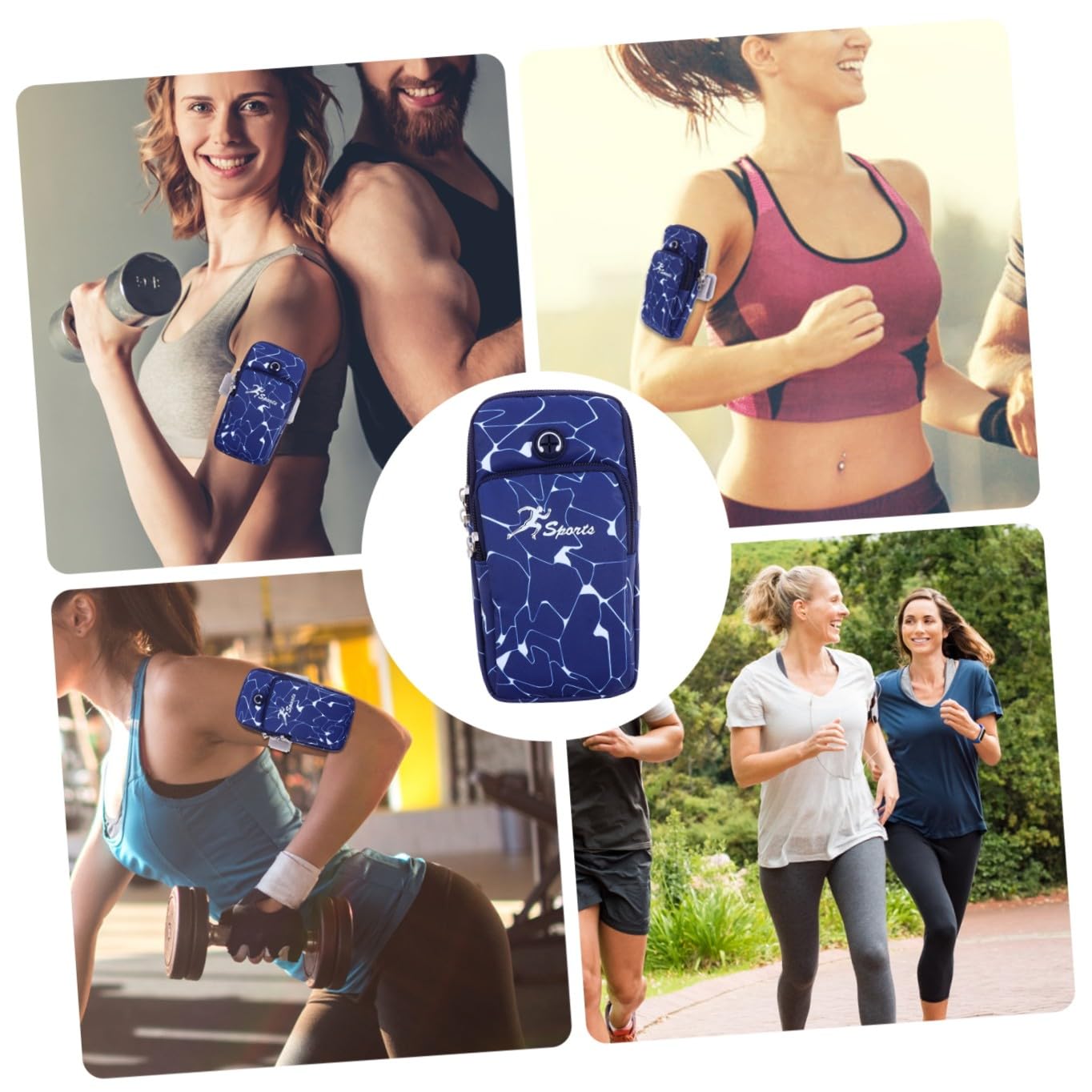 UPKOCH 3pezzi Marsupio Sportivo Per Smartphone Braccio Oxford Per Attività Outdoor Portacellulare e Resistente Per Ciclismo e Jogging