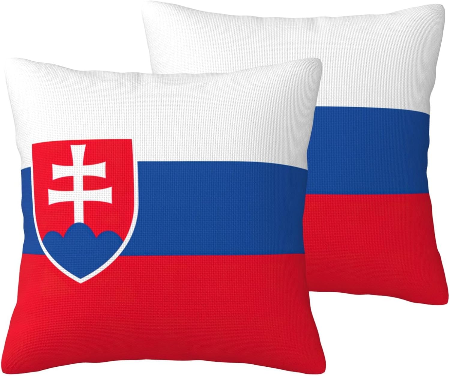 Flag of Slovakia Imitation Linen Pillowcase -2 Sets, Fashionable Home Decoration, Used for Sofas, Gardens, beds