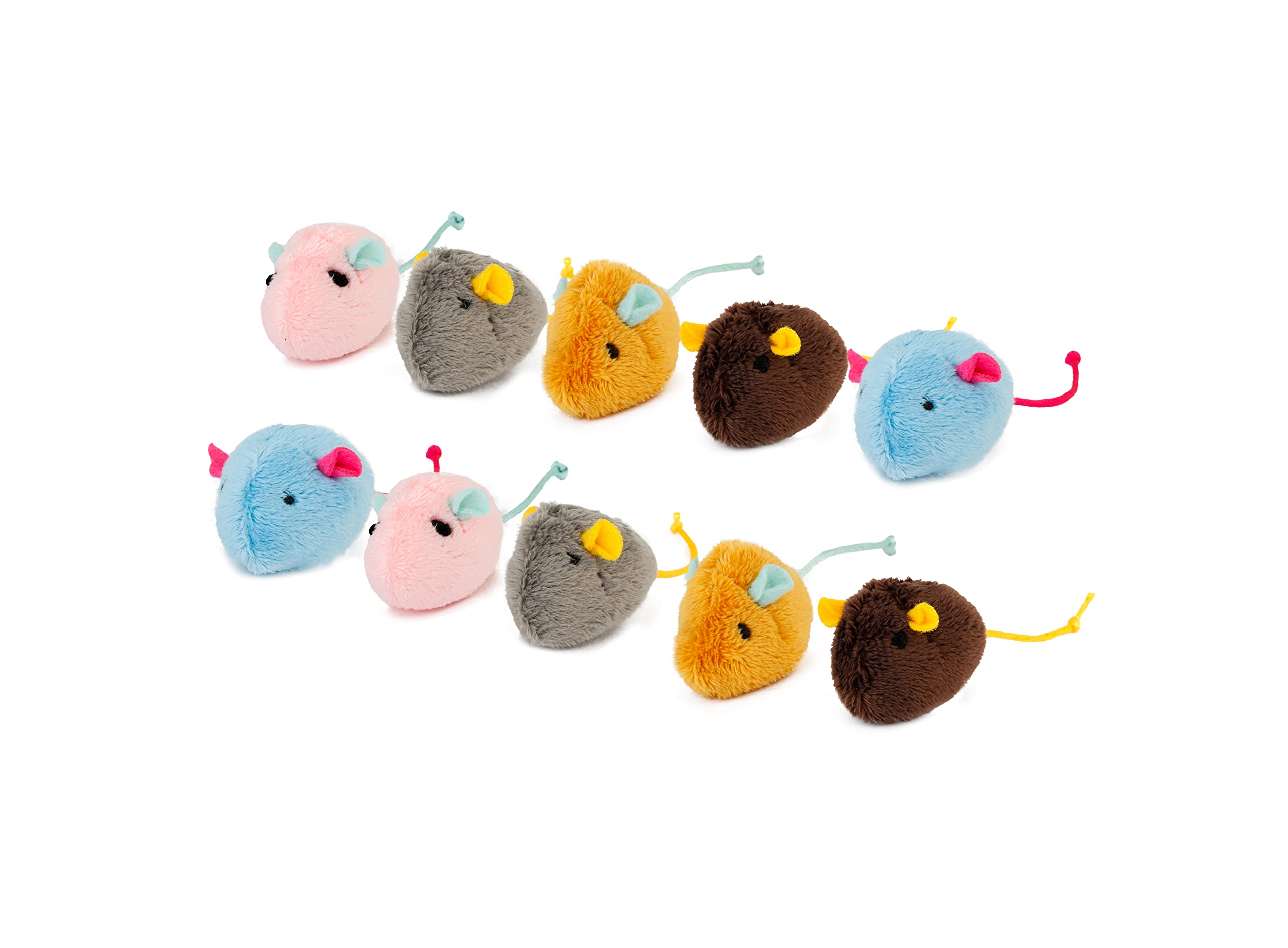 Hartz Cattraction Lot de 10 Souris froissées avec Vigne argentée et Herbe à Chat