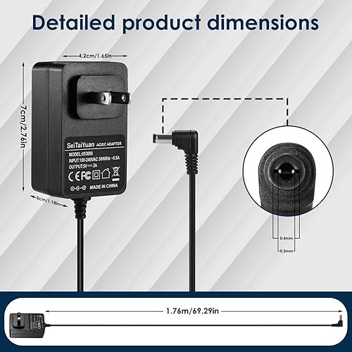 Miniatura 2 de Adaptador de 5V 3A Fuente de alimentación 15W Cargador de pared para ADSL WiFi Router USB HUB Cámaras AC110V a DC5V 2500mA 2000mA Compatible con