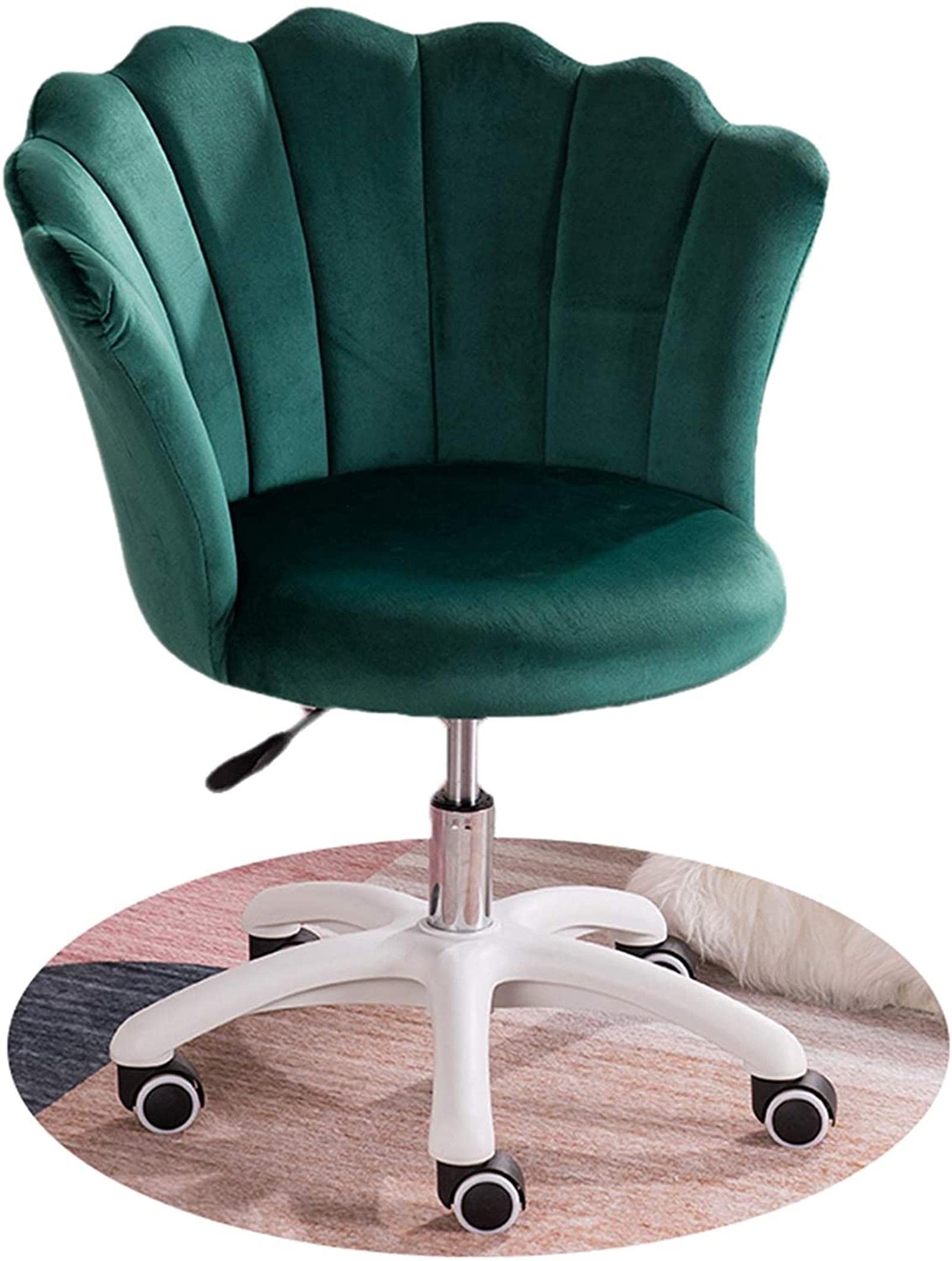 Chaise de bureau ergonomique vert foncé assise rembourrée pour un confort de travail quotidien
