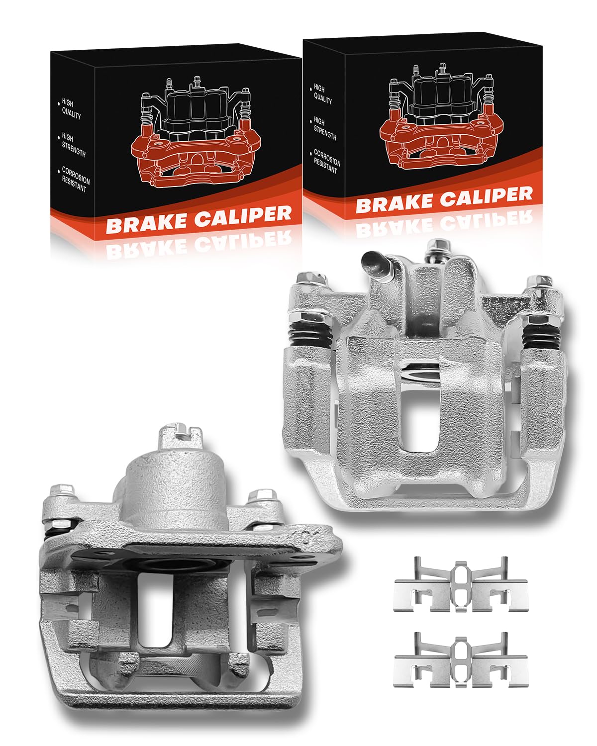 TOVASTY 2PC Set Brake Caliper Left &amp; Right Rear Side Set Compatible With 2003-2011 for Honda Element, 2001-2003 for Acura CL/ 1999-2008 for TL