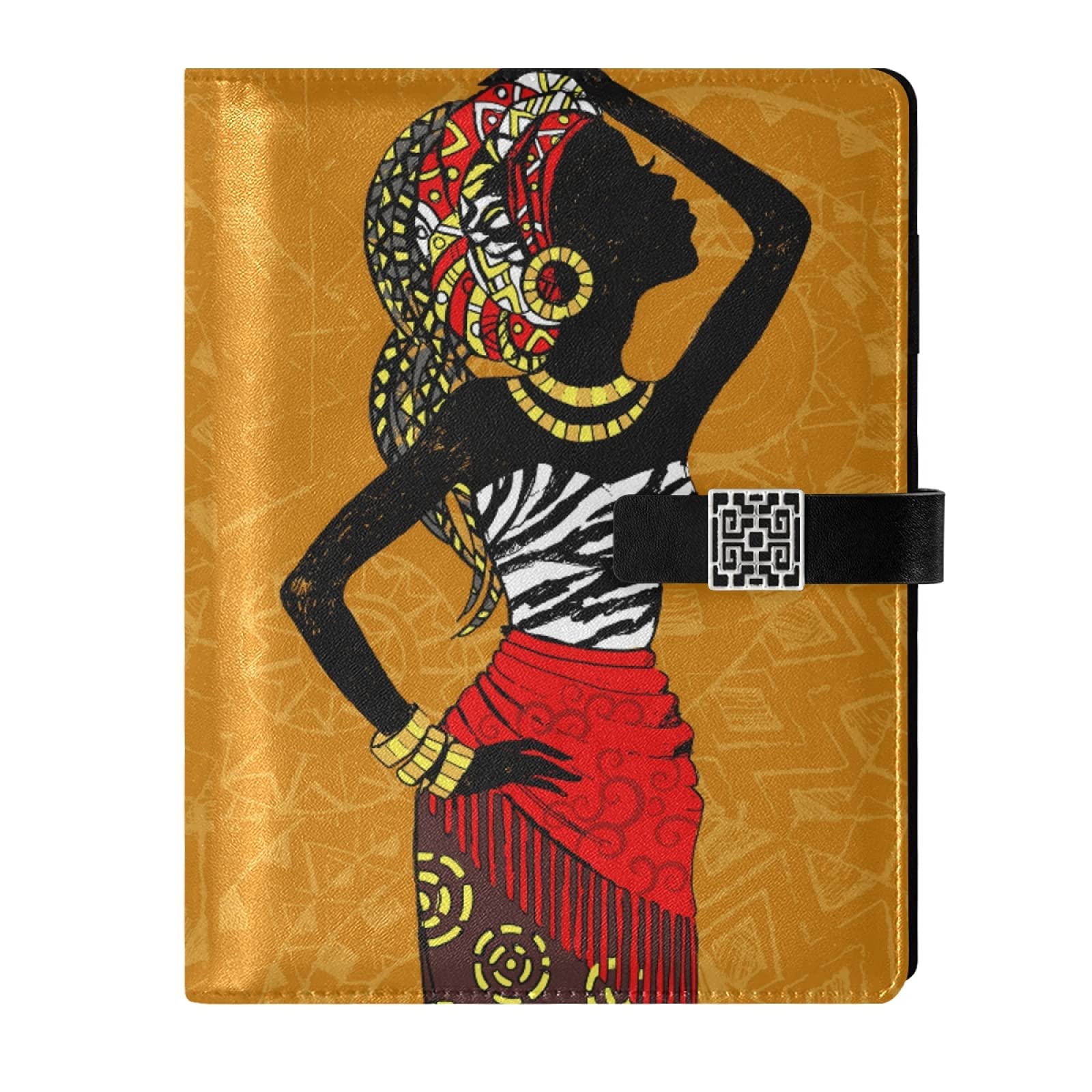 Amazon Soresore システム手帳 A5サイズ アフリカ 女性 レトロ イエロー メモ手帳 ノート手手帳 Puレザー 6穴リング リフィル付き ビジネス手帳 スケジュール手帳 カード ペンホルダー 日記帳 オフィス 就職 進学 プレゼント システム手帳 文房具 オフィス用品