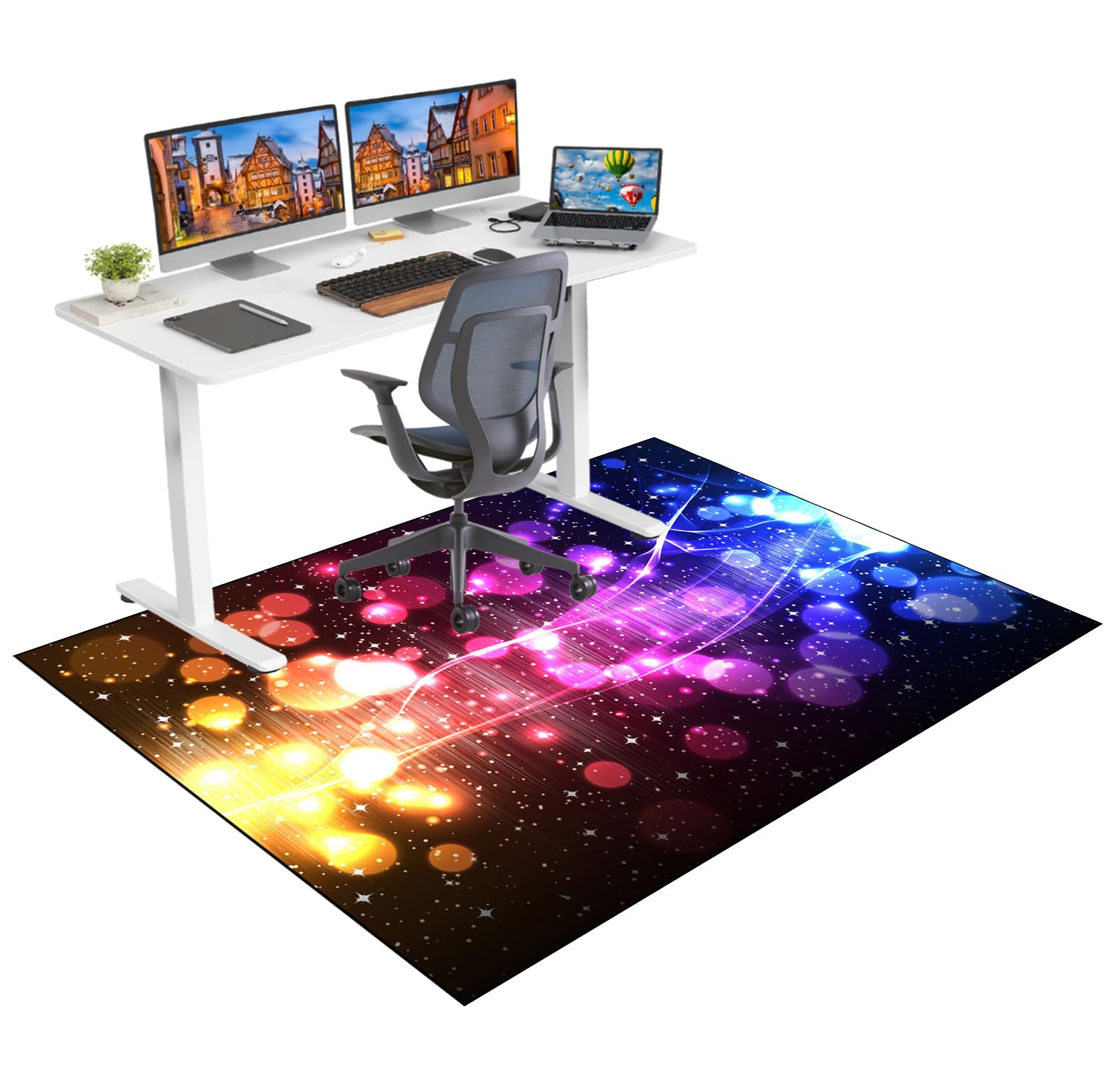 Office Chair Mats for Carpet Floor Gaming Desk Chair Mat for Rolling Chair Carpet Protector Chair Mat Hard Floor Protector Mat for Office Chair Large Computer Floor Mat for Gaming Chair 120 x 140 cm