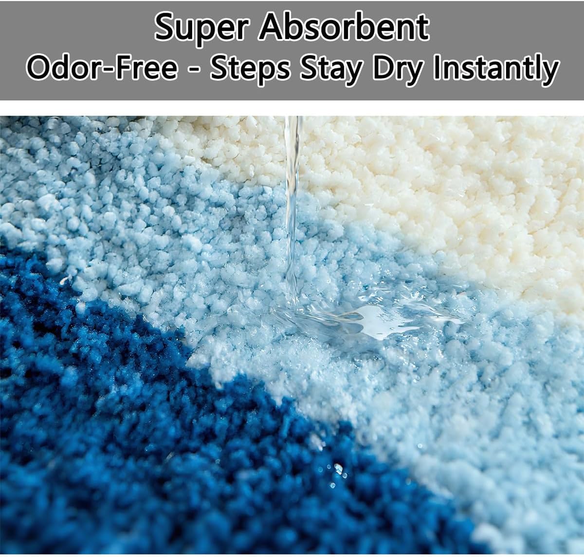 Cute Fish Bath Mat for Bathroom,Non-Slip Absorbent Bathroom Fish Rug