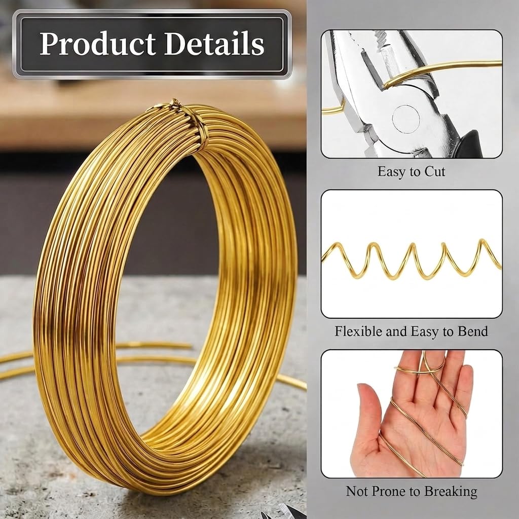 14 Gauge Aluminum Craft Wire 33 Feet Bendable for Jewelry Making